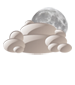 Mostly cloudy