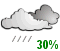 Chance of drizzle or rain (30%)